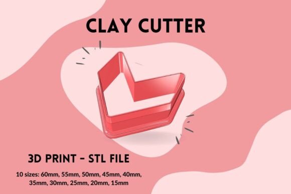 Clay Cutter STL File Chevron: Precision Geometric Tools