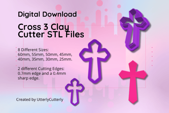 Clay Cutter STL File Cross 3- Christian: Elevating Faith-Based Craftsmanship with Digital Precision