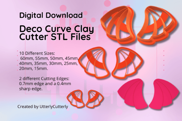 Clay Cutter STL File Deco Curve- Arch Sh: Digital Precision for Makers