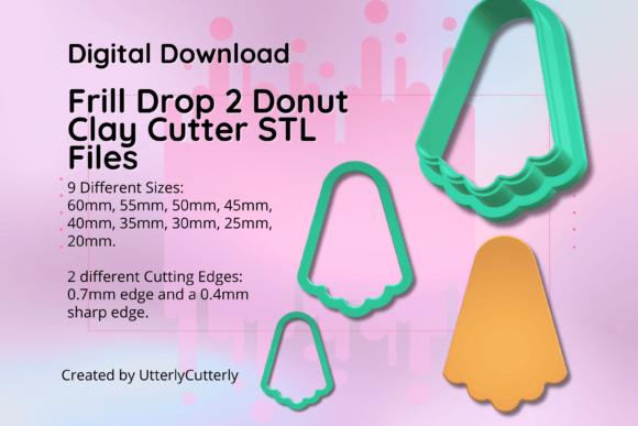 Clay Cutter STL File Frill Drop 2 - Mode