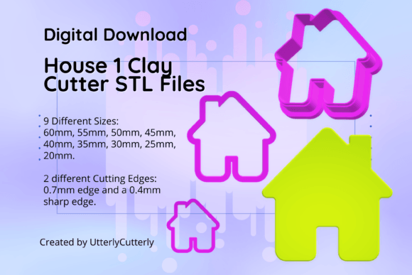 Clay Cutter STL File House 1: Earring Design Guide