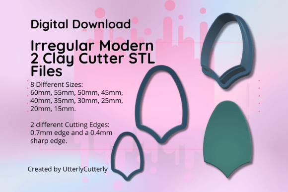 Clay Cutter STL File Irregular Modern 2: Digital Assets for Custom Fabrication