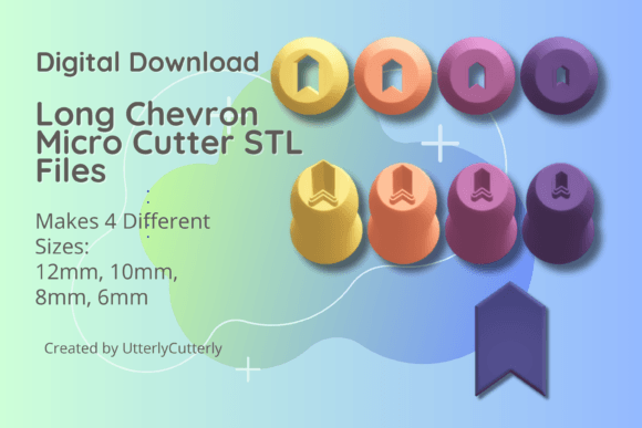 Clay Cutter STL File Long Chevron Micro: A Practical Asset for Makers