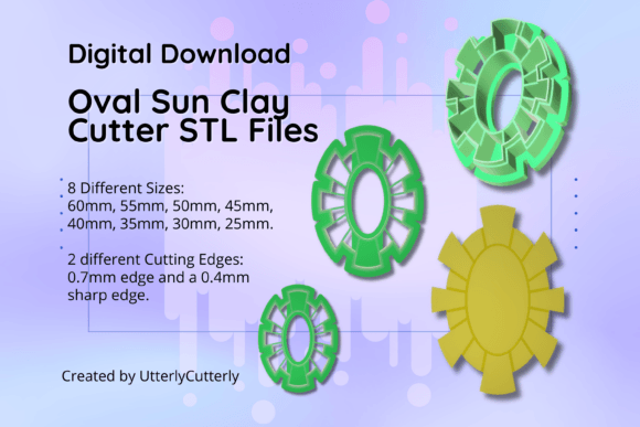 Clay Cutter STL File Oval Sun- Boho Earr: A Practical Tool for Makers and Small Businesses