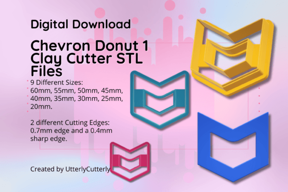 Discover Chevron Donut Clay Cutters in STL