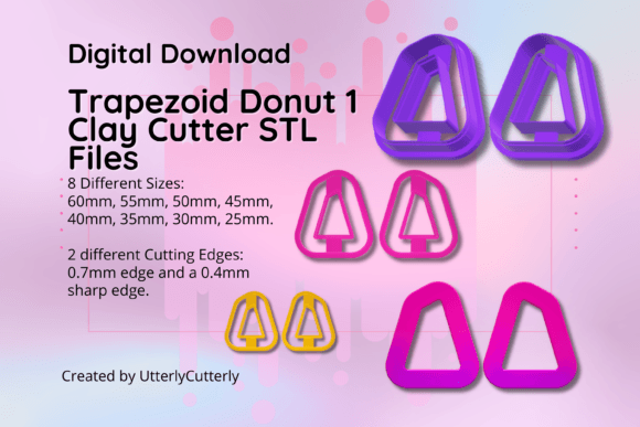 Discover the Versatile Charm of the Clay Cutter STL File Trapezoid Donut 1- for Your Crafting Needs