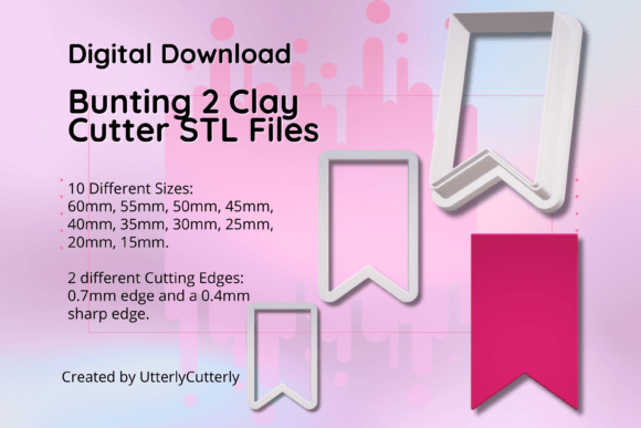 Discover the Versatile World of Clay Cutter STL File Bunting 2- Geometri