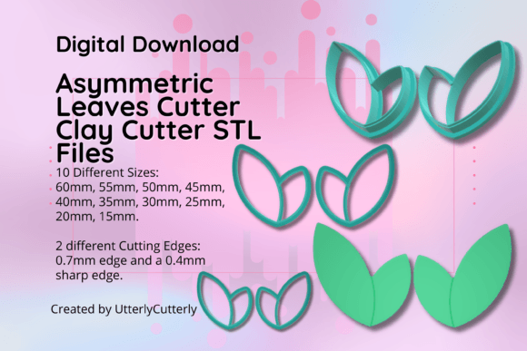 Discover the Versatility of Asymmetric Leaves Clay Cutters with STL Files