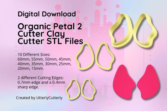 Discover the Versatility of the Clay Cutter STL File Organic Petal 2- Fl