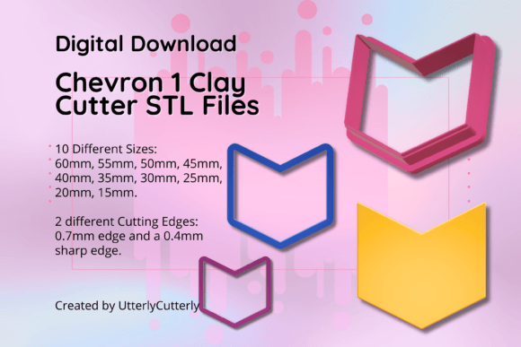 Discover the Versatility of the Clay Cutter STL File Chevron 1- Geometri