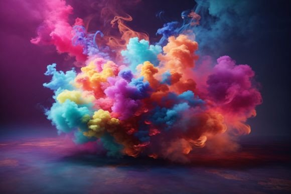Enhance Your Designs with Colorful Smoke Bomb Wallpaper