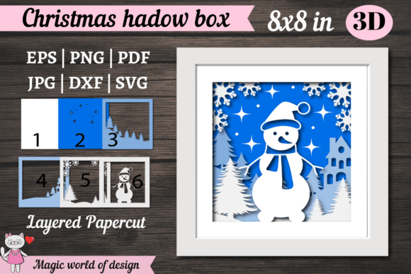 Explore Creative Uses of 3D Shadow Box Snowman SVG