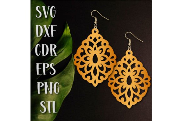 Explore Earrings SVG Design for Laser Cutting