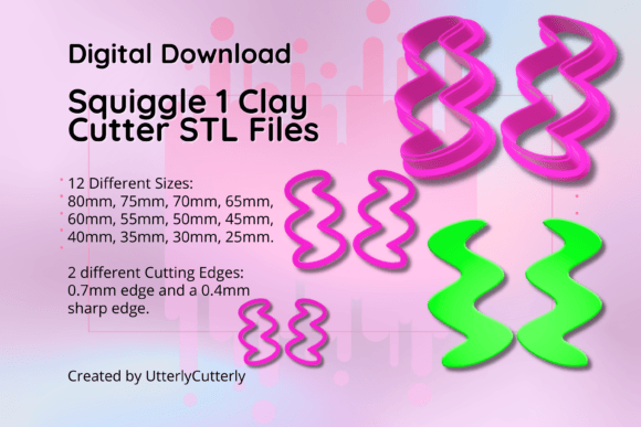 Explore Retro 90s Wiggle Clay Cutters in STL