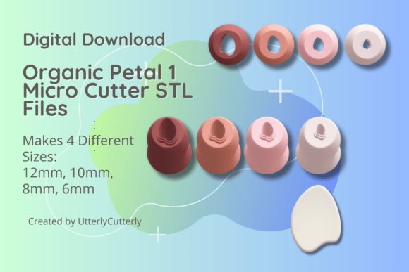 Explore the Versatility of Organic Petal 1 Mic Clay Cutter STL Files