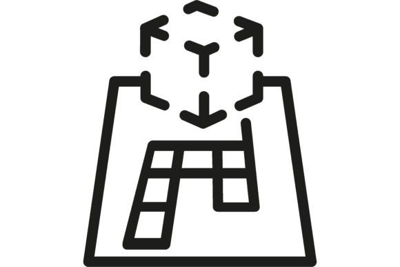 Exploring AR Projection Line Icon: A 3D Maquette for Modern Design