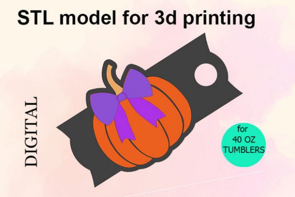 Halloween Pumpkin Bow Tumbler Topper